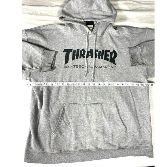 Thrasher Skateboard Magazine Gray Hoodie Size L - Picture 3 of 8